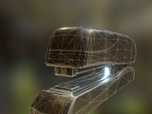 stapler rigged and animated brass version 3D 모델