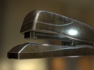 stapler rigged and animated brass version 3D 모델