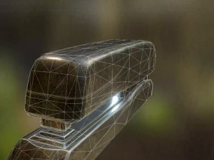 stapler rigged and animated brass version 3D 모델