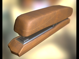 stapler rigged and animated wood version 3D Model