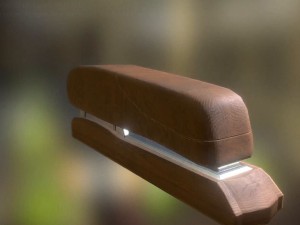 stapler rigged and animated wood version 3D Model