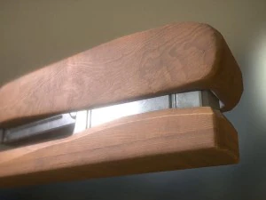 스테이플러 조작 및 애니메이션 목재 버전 3D 모델