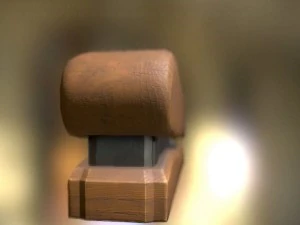 스테이플러 조작 및 애니메이션 목재 버전 3D 모델