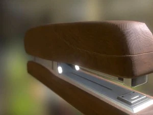 스테이플러 조작 및 애니메이션 목재 버전 3D 모델