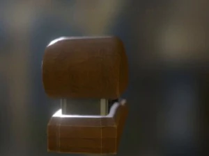 스테이플러 조작 및 애니메이션 목재 버전 3D 모델