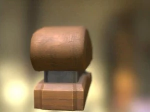 스테이플러 조작 및 애니메이션 목재 버전 3D 모델