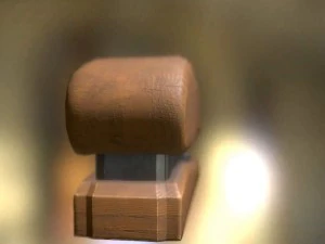 스테이플러 조작 및 애니메이션 목재 버전 3D 모델