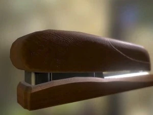 스테이플러 조작 및 애니메이션 목재 버전 3D 모델