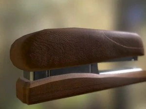 스테이플러 조작 및 애니메이션 목재 버전 3D 모델