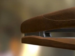 스테이플러 조작 및 애니메이션 목재 버전 3D 모델