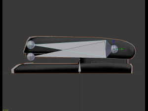 스테이플러 조작 및 애니메이션 목재 버전 3D 모델