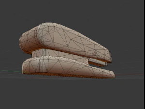 스테이플러 조작 및 애니메이션 목재 버전 3D 모델