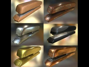 stapler pack rigged and animated 3D Model