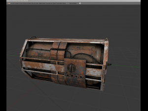 futuristic backup generator rusty version 3D Model