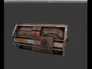 futuristic backup generator rusty version 3D Model