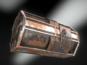 futuristic backup generator rusty version 3D Model