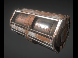 futuristic backup generator rusty version 3D Model