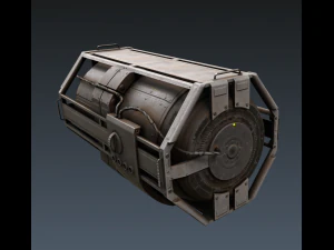 futuristic backup generator old and dirty version 3D Model