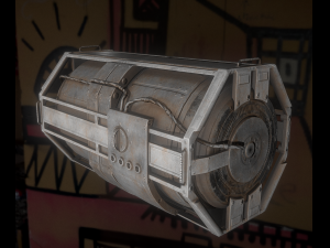 futuristic backup generator old and dirty version 3D 模型