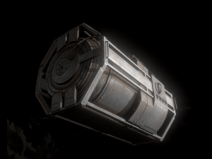futuristic backup generator old and dirty version 3D 模型