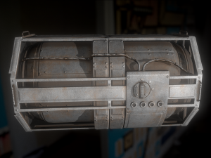futuristic backup generator old and dirty version 3D 模型