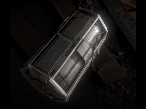 futuristic backup generator old and dirty version 3D 模型