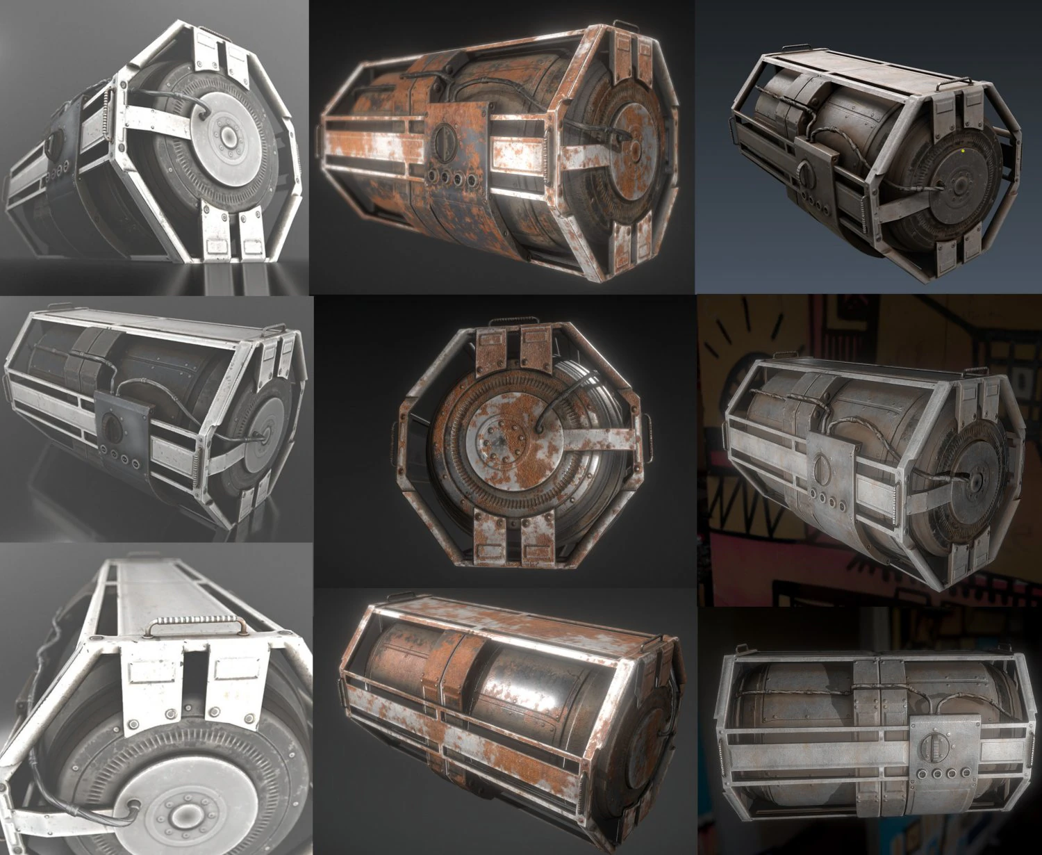 futuristic backup generator pack 3D Model .c4d .max .obj .3ds .fbx .stl .blend