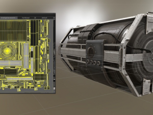 futuristic backup generator pack 3D Model