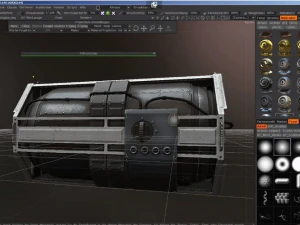 futuristic backup generator pack 3D Model