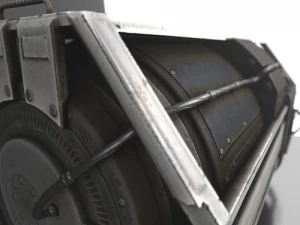 futuristic backup generator pack 3D Model