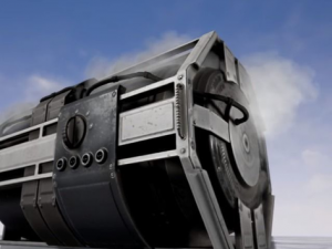futuristic backup generator pack 3D Model