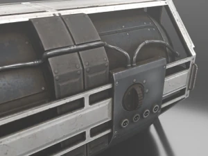 futuristic backup generator pack 3D Model