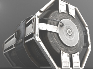futuristic backup generator pack 3D Model