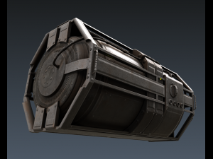 futuristic backup generator pack 3D Model