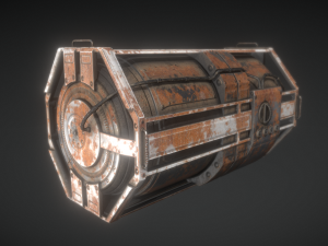 futuristic backup generator pack 3D Model