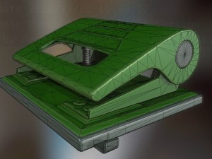 hole punch basic version rigged and animated 3D Model