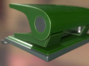 hole punch basic version rigged and animated 3D Model