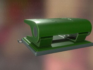 hole punch basic version rigged and animated 3D 모델