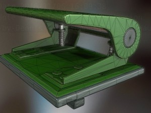 hole punch basic version rigged and animated 3D 모델