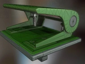 hole punch basic version rigged and animated 3D Model