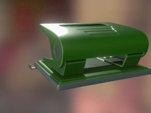 hole punch basic version rigged and animated 3D 모델
