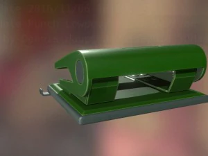 hole punch basic version rigged and animated 3D Model