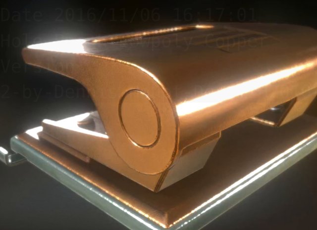 hole punch copper version rigged and animated Modelo 3D .c4d .max .obj .3ds .fbx .stl .blend 