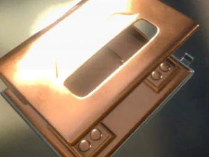 hole punch copper version rigged and animated 3D Model