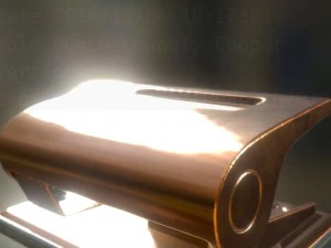 hole punch copper version rigged and animated 3D Model