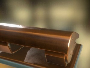 hole punch copper version rigged and animated Modelo 3D