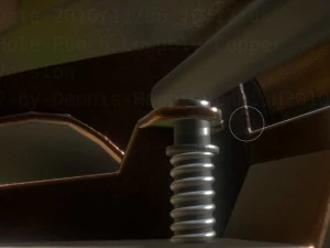 hole punch copper version rigged and animated 3D Model