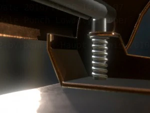 hole punch copper version rigged and animated 3D Model