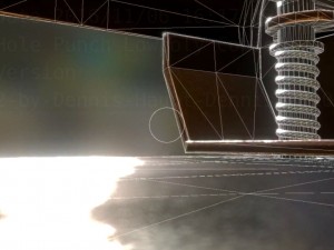hole punch copper version rigged and animated Modelo 3D