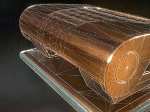hole punch copper version rigged and animated 3D Model